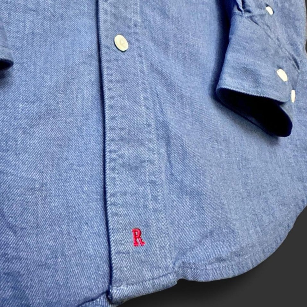 RESISTOL Rodeo Gear 100% Cotton Denim Button Dpwn Shirt - Picture 3 of 5
